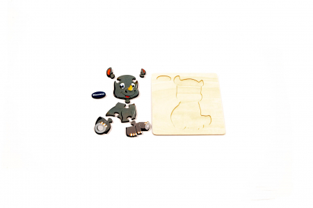 Puzzle din lemn cu animale si tabla inmultirii - jucarii Montessori [3]