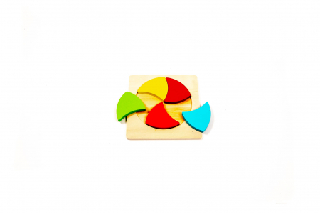 Puzzle din lemn cu forme geometrice - jucarii Montessori [2]