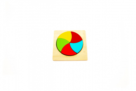 Puzzle din lemn cu forme geometrice - jucarii Montessori [0]