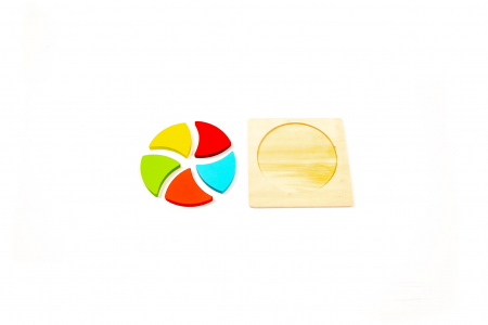 Puzzle din lemn cu forme geometrice - jucarii Montessori [1]