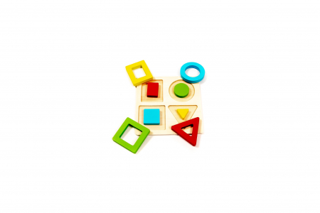Puzzle din lemn cu forme geometrice - jucarii Montessori [1]