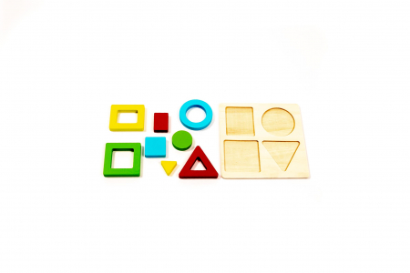 Puzzle din lemn cu forme geometrice - jucarii Montessori [2]