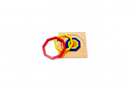 Puzzle din lemn cu forme geometrice - jucarii Montessori [1]