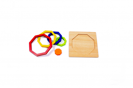 Puzzle din lemn cu forme geometrice - jucarii Montessori [2]