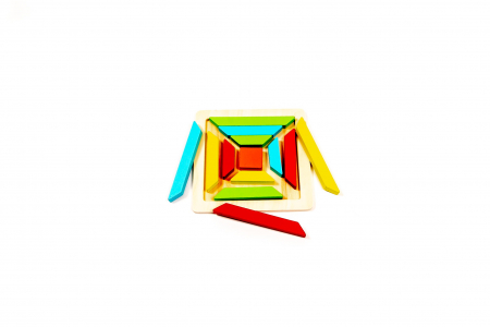 Puzzle din lemn cu forme geometrice - jucarii Montessori [1]
