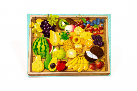 Puzzle din lemn cu fructe si legume- jucarii Montessori [3]