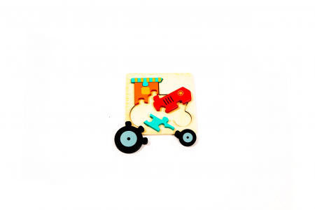 Puzzle din lemn cu locomotiva - jucarii Montessori [2]