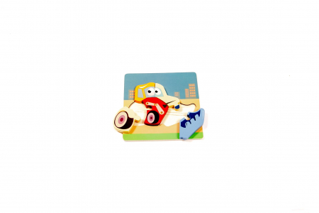 Puzzle din lemn cu masini - jucarii Montessori [2]