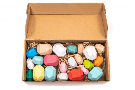 Puzzle din pietre lemnoase - jucarii Montessori [0]