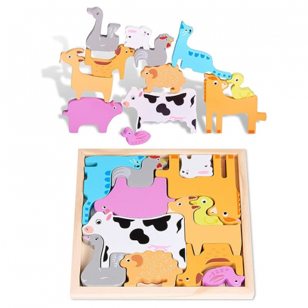 Puzzle cognitiv lemn - ferma [0]