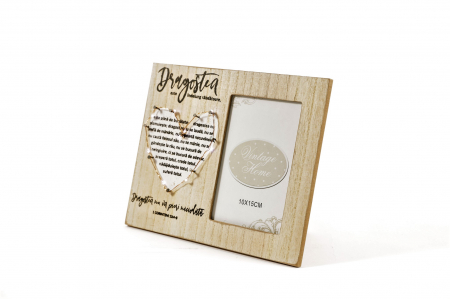 Rama foto din lemn cu mesaj, 10x15 [1]