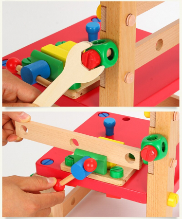 Set scaun de lucru cu unelte din lemn [2]