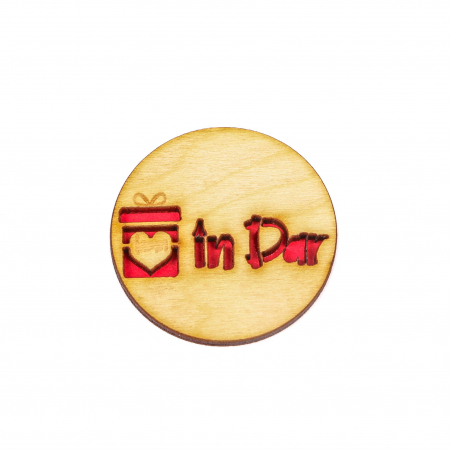 Produse din lemn personalizabile - Insigna DECUPATA  cu model special si/sau logo client