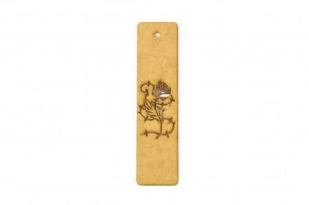 Semne de carte - Semn de carte din lemn cu trandafir