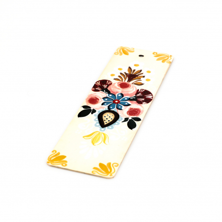 Semn de carte pictat cu flori diverse [1]