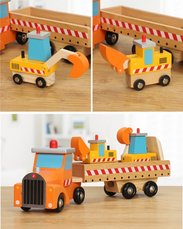 Set camion din lemn cu accesorii - jucarie Montessori [6]