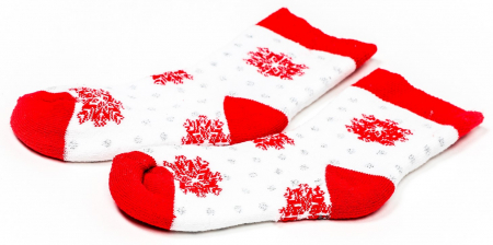 Sosete calduroase cu motive de Craciun - Fulgi de zapada [2]