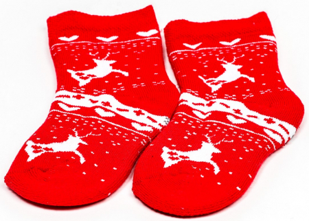 Sosete calduroase cu motive de Craciun - Reni [3]