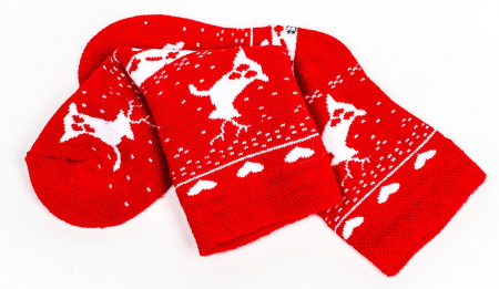 Sosete calduroase cu motive de Craciun - Reni [1]