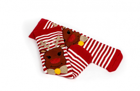Sosete calduroase cu motive de Craciun - Ren [1]