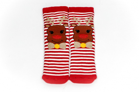 Sosete de Craciun - Sosete calduroase cu motive de Craciun - Ren