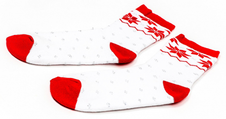 Sosete calduroase cu motive de Craciun - Fulgi de zapada [2]