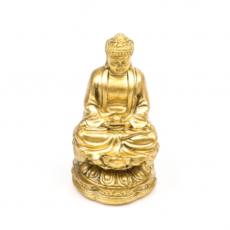 Statueta budista Feng Shui aurita pentru noroc si armonie [2]