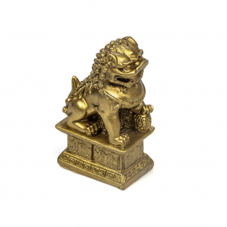 Statueta Feng Shui Cainele fu cu laba deasupra unei mingi pentru bogatie [3]