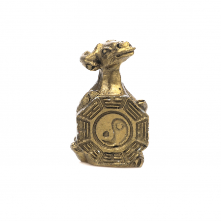 Statueta mica Feng Shui Bivol cu semn Yin Yang pentru prosperitate [0]