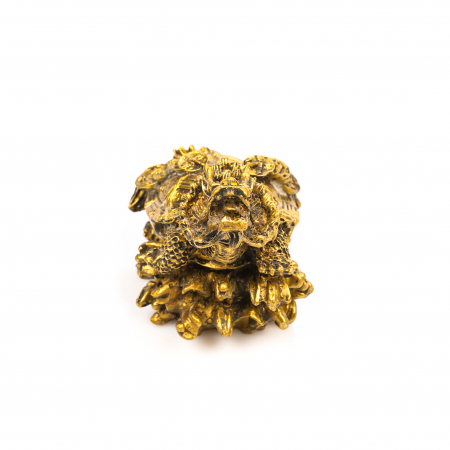 Statueta Feng Shui Broasca Testoasa cu cap de dragon si lant de monede, pentru noroc si bunastare [1]