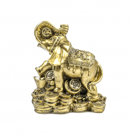 Statueta Feng Shui elefant pe bani [10]