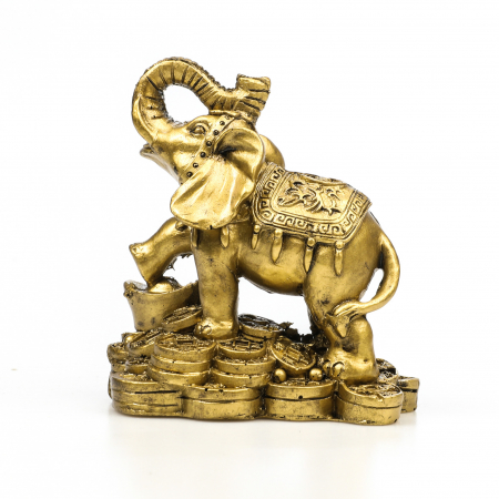 Statueta Feng Shui elefant pe bani [3]