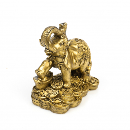 Statueta Feng Shui elefant pe bani [4]