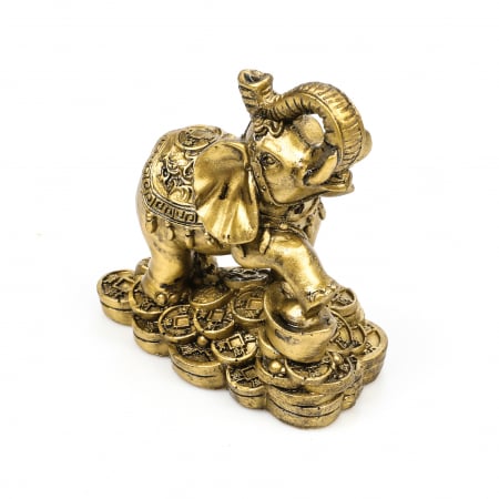 Statueta Feng Shui elefant pe bani [5]