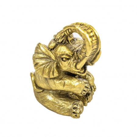 Feng Shui - Statueta Feng Shui elefant sezand cu picioarele ridicate pentru dragoste si noroc