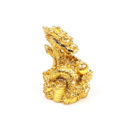Statueta foarte mica Feng Shui dragon cu perla pentru belsug si reusita [4]