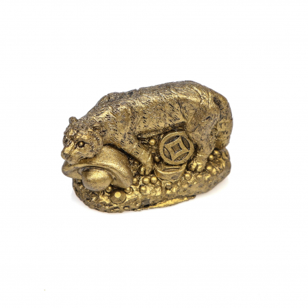 Statueta foarte mica Tigru cu pepita pentru protectie [2]