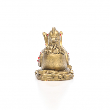 Statueta mica Feng Shui Ratusca Mandarina cu aripi ridicate pentru dragoste [2]