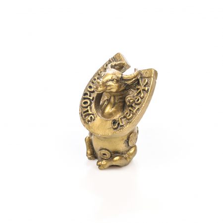Statueta mica Feng Shui Bivol cu potcoava pentru noroc [3]