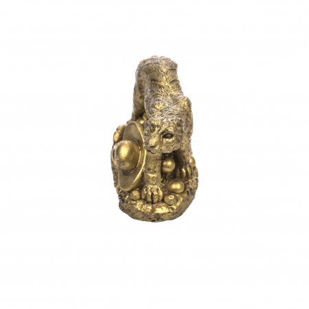 Statueta mica Feng Shui Tigru cu moneda si pepita pentru bunastare [1]