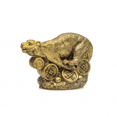 Feng Shui - Statueta mica Feng Shui Tigru cu multe monede