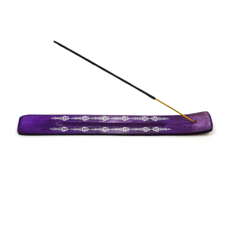 Suport din lemn mov cu simbol pentru ars betisoare parfumate [4]