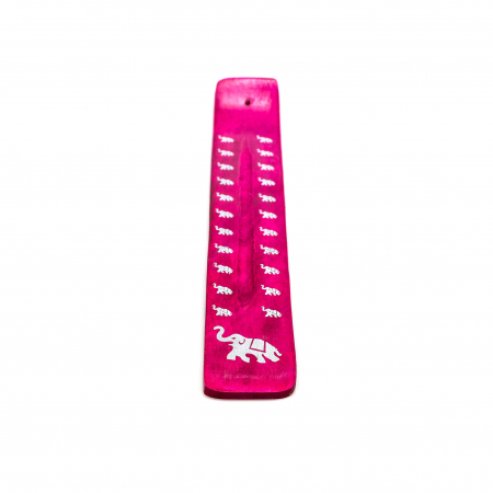 Suport din lemn roz cu elefant pentru ars betisoare parfumate [1]