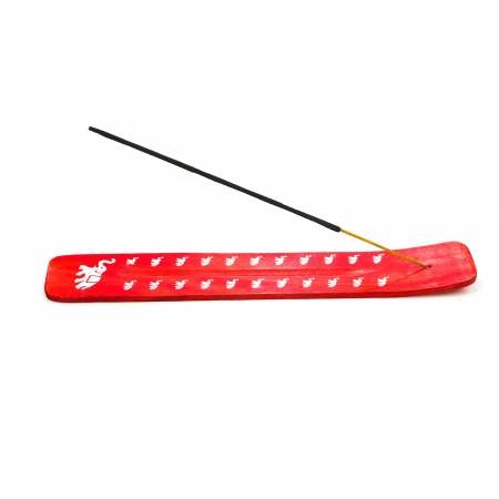 Suport din lemn rosu cu elefant pentru ars betisoare parfumate [4]