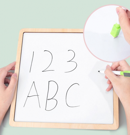 Tabla magnetica din lemn multifunctionala 2 in 1 cu litere [1]