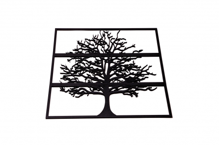 Tablou din 3 piese cu copacul vietii - negru [4]