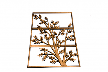 Tablouri personalizate - Tablou din 3 piese - lemn cu o ramura verticala