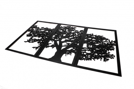 Tablou negru din lemn cu copacul vietii [3]