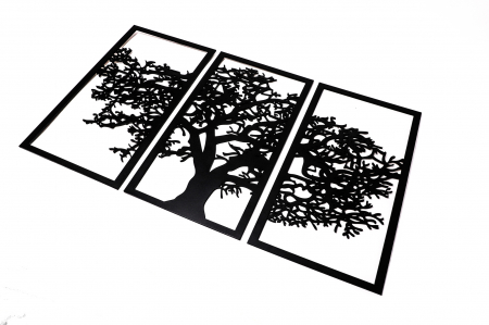 Tablou negru din lemn cu copacul vietii [1]