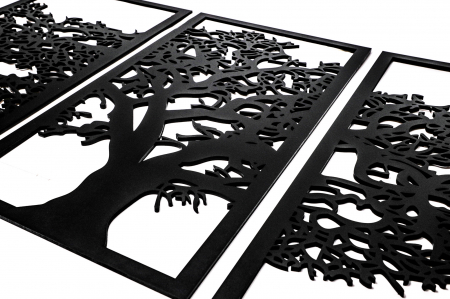 Tablou negru din lemn cu copacul vietii [2]